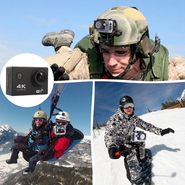 170 Degree Wide Angle Wifi Action Camera With Waterproof Case Supports 64Gb Micro Sd_Yellow Digital Cameras