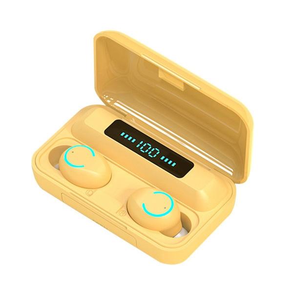 Wireless Noise Cancelling With Charging Case Yellow Earbuds