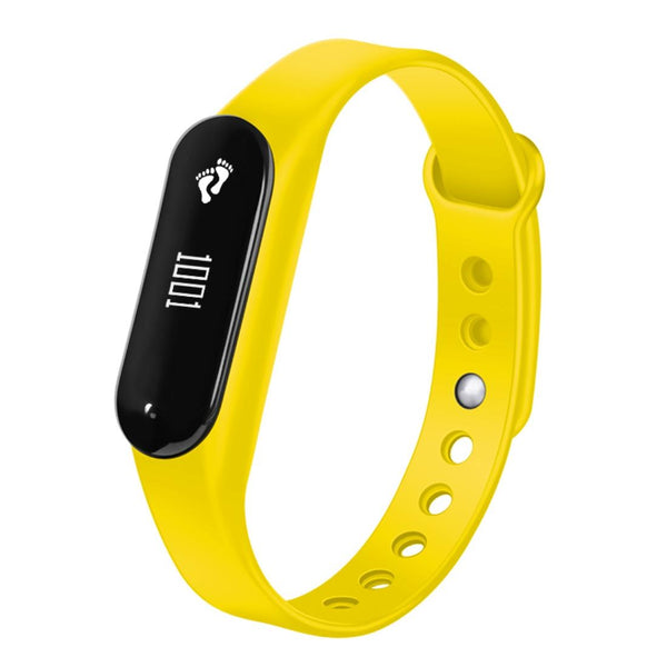 Bluetooth Smart Bracelet With Heart Rate Monitor And Sleep Tracker Yellow Activity Trackers