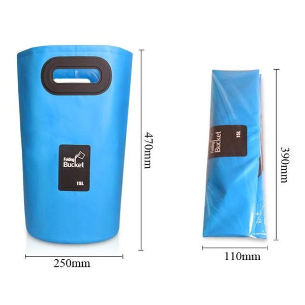 15L Outdoor Folding Sink Pvc Collapsible Bucket Yellow Other Camping Hygiene