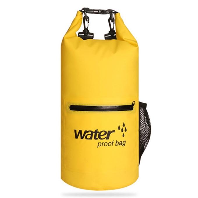 Waterproof Dual Shoulder Strap Dry Bag 10L Capacity Yellow Dry Bags