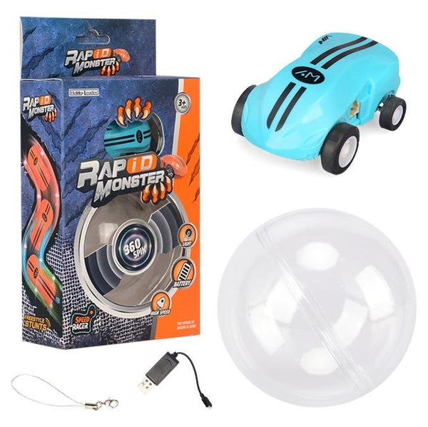 360 Degree Rotary Mini Laser Pocket Car Racing Toy Yellow Rc Model Vehicles