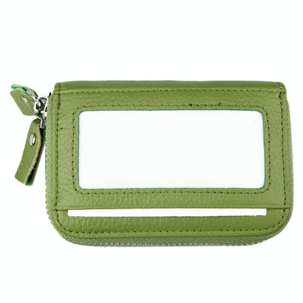 11 Slot Rfid Blocking Leather Card Holder Wallet With Coin Pocket Brown Wallets