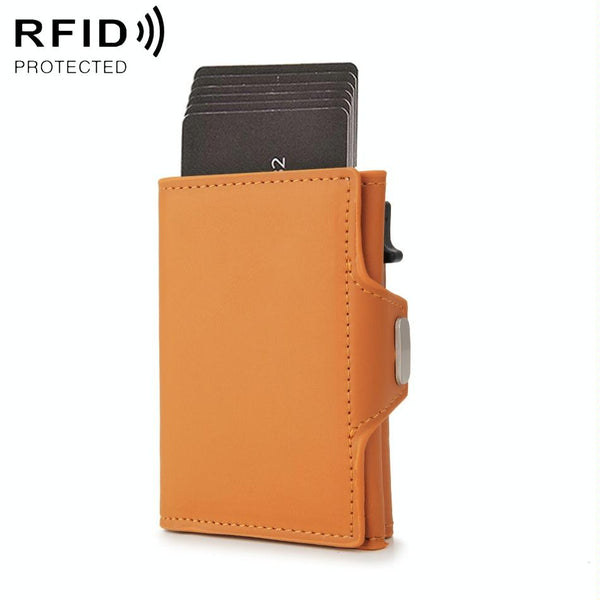 Carbon Fiber Rfid Zipper Card Holder Sleek And Secure Brown Wallets