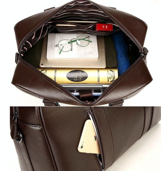 Large Leather Gym & Travel Bag Spacious Stylish Gym Bags