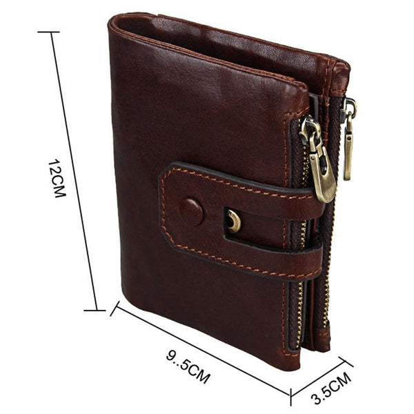 Men Rfid Blocking Cowhide Leather Wallet Crazy Horse Texture Ccb1083z Wallets