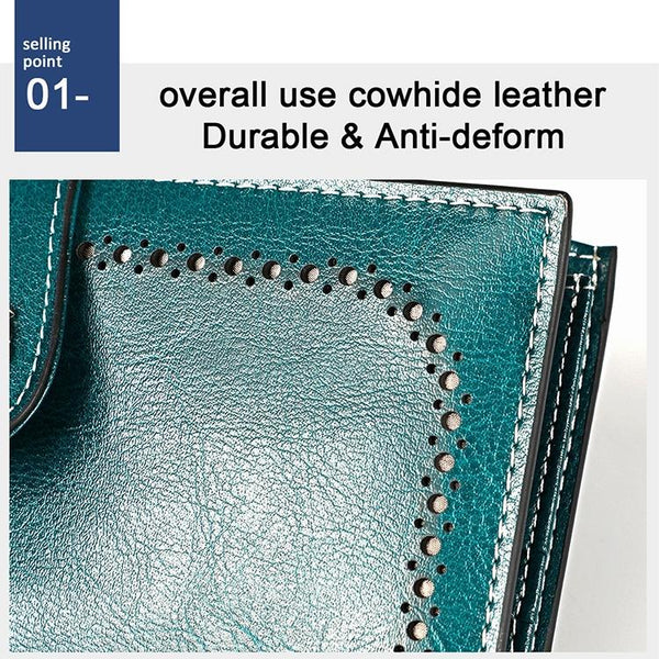 Women Anti Magnetic Rfid Wallet Compact & Secure Brown Wallets