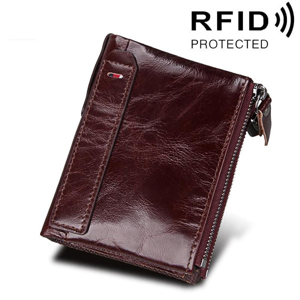 Men Leather Rfid Blocking Card Holder Wallet 12.1X9.4X2.7Cm Ccb1085z Wallets