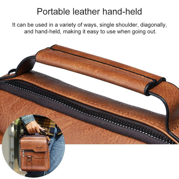 1 Sets Of Men Retro Pu Leather Crossbody Bag Business Handbag With Multiple Compartments Brown Bags
