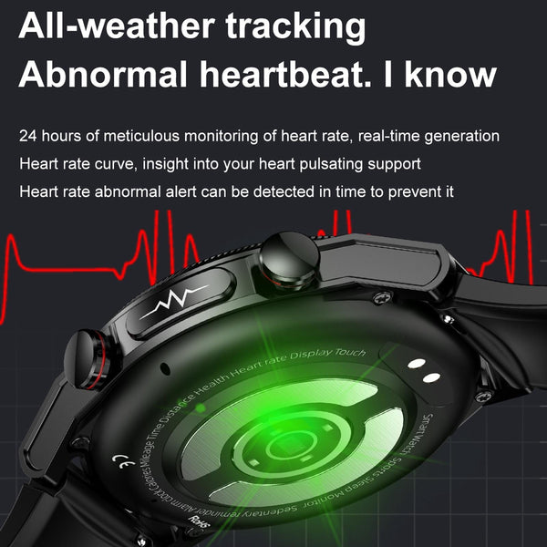 1.39 Inch Ips Screen Ip67 Waterproof Leather Band Smart Watch Support Body Temperature Monitoring / Ecg Brown Smart Watches