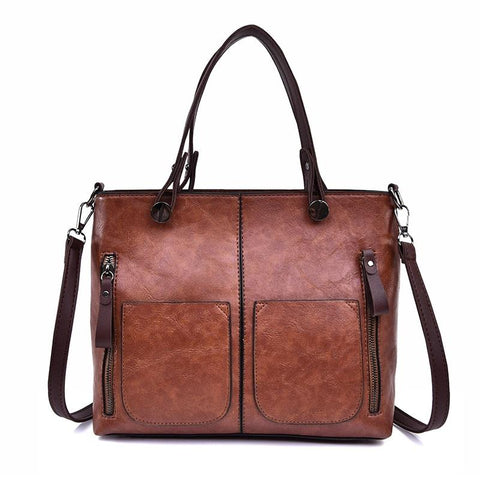 Stylish Brown Pu Shoulder Bag For Women Women's Bags & Handbags