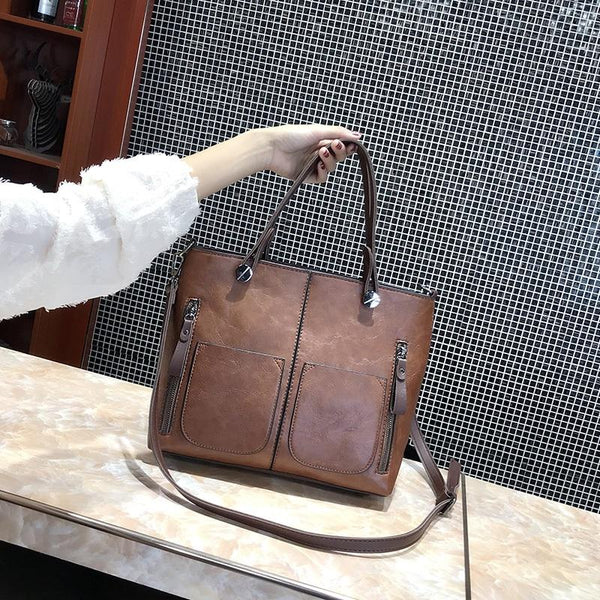 Stylish Brown Pu Shoulder Bag For Women Women's Bags & Handbags