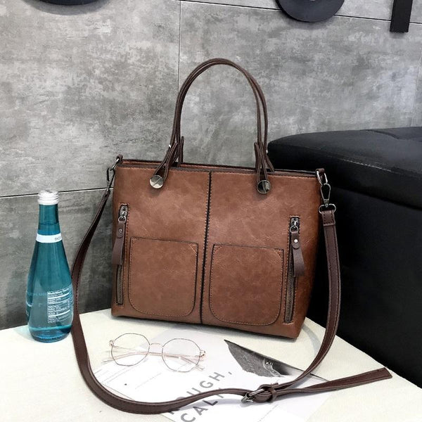 Stylish Brown Pu Shoulder Bag For Women Women's Bags & Handbags