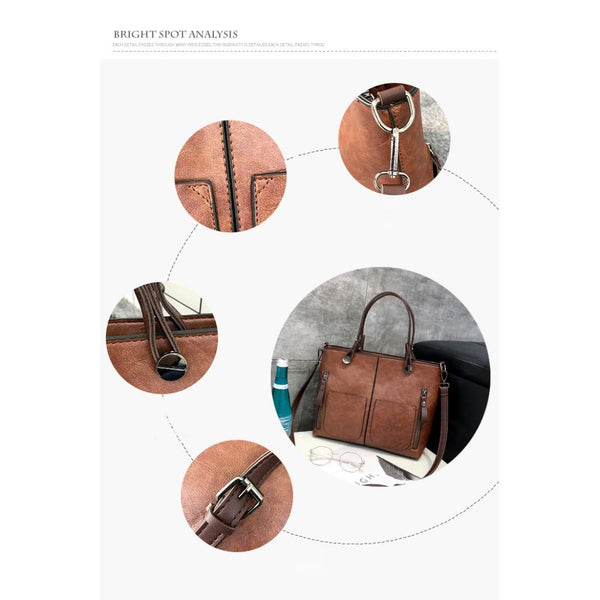 Stylish Brown Pu Shoulder Bag For Women Women's Bags & Handbags