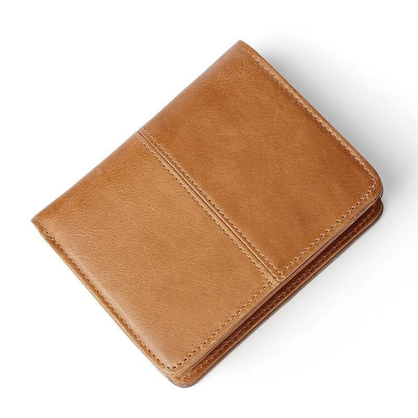 Oilskin Leather Rfid Change Purse Brown Wallets