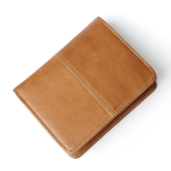 Oilskin Leather Rfid Change Purse Brown Wallets