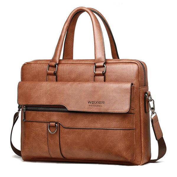 Retro Pu Leather Mens Crossbody Bag Light Brown Bags