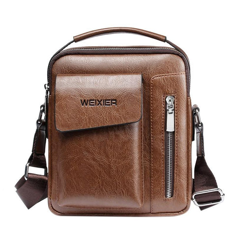 Men Universal Shoulder Messenger Bag Fashionable And Functional L 24Cm X 20Cm 6Cm Dark Brown Bags