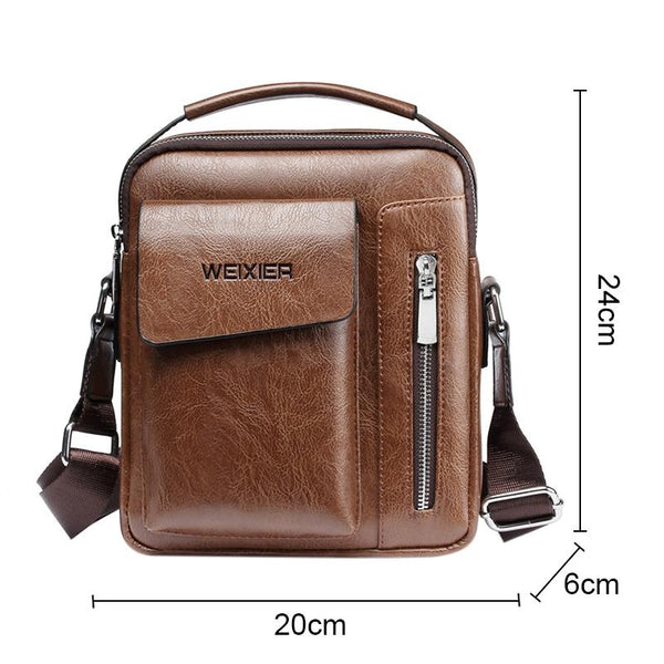 Men Universal Shoulder Messenger Bag Fashionable And Functional L 24Cm X 20Cm 6Cm Dark Brown Bags