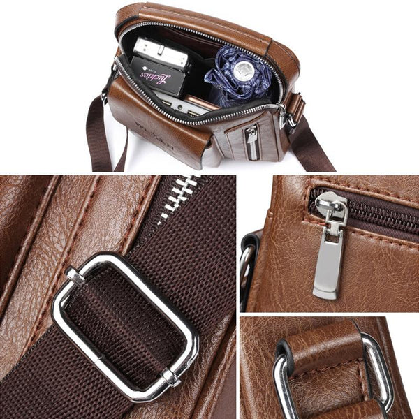 Men Universal Shoulder Messenger Bag Fashionable And Functional L 24Cm X 20Cm 6Cm Dark Brown Bags