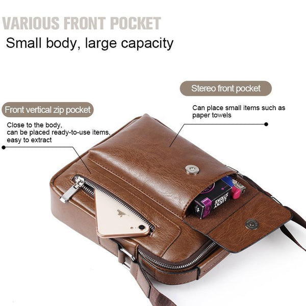 Men Universal Shoulder Messenger Bag Fashionable And Functional L 24Cm X 20Cm 6Cm Dark Brown Bags