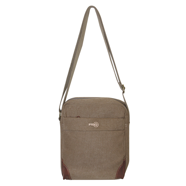 Fib Explorer Canvas Cross Body Travel Bag Khaki Bags