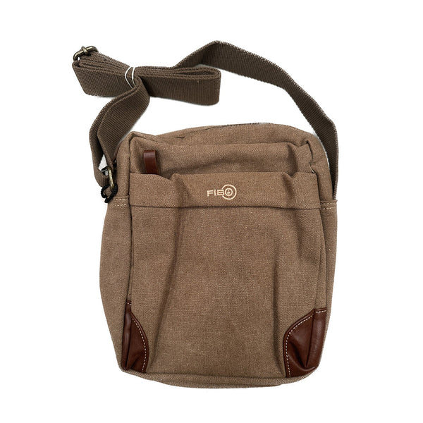 Fib Explorer Canvas Cross Body Travel Bag Khaki Bags