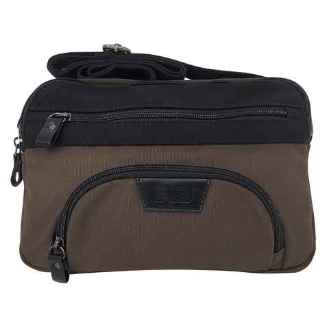 Fib Byron East West Sling Shoulder Bag Travel Strap Brown Bags