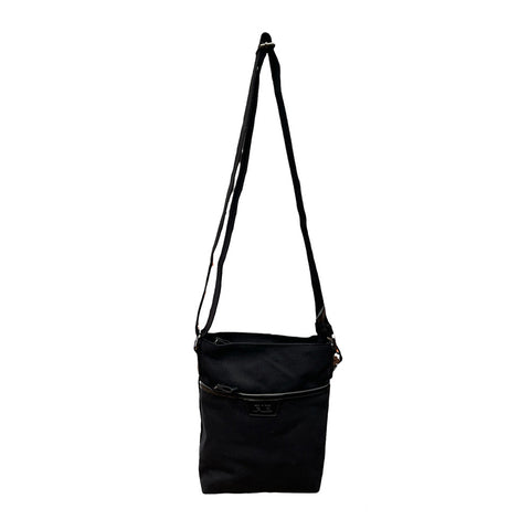 Fib Byron Cotton Canvas Sling Bag Shoulder Travel Black Bags