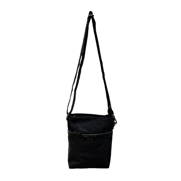 Fib Byron Cotton Canvas Sling Bag Shoulder Travel Black Bags