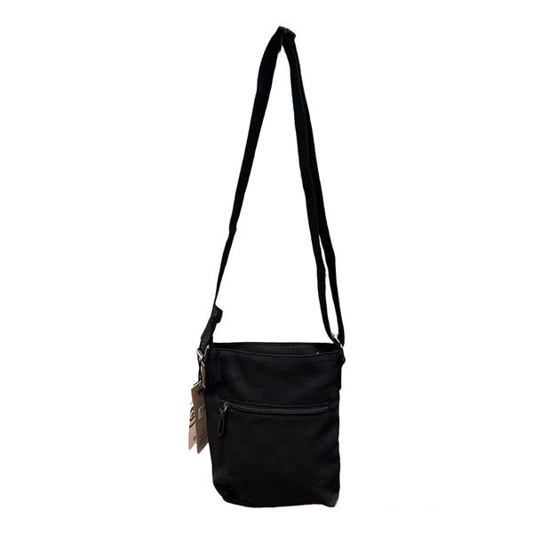 Fib Byron Cotton Canvas Sling Bag Shoulder Travel Black Bags