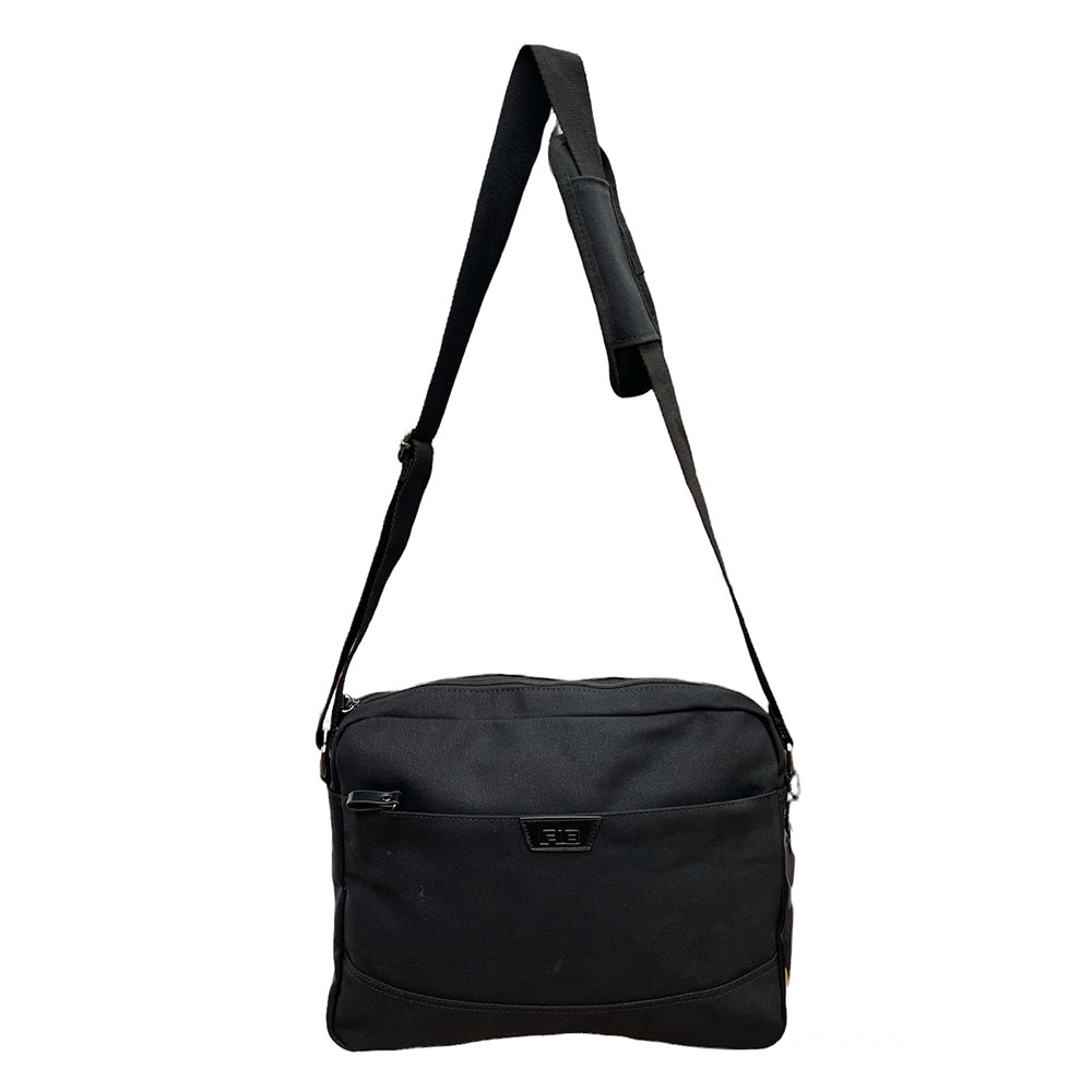 Fib Byron Canvas Laptop Messenger Bag Travel Black Bags
