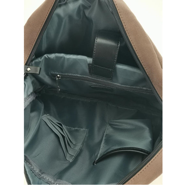 Fib Byron Canvas Laptop Messenger Bag Travel Shoulder Sling Brown Bags