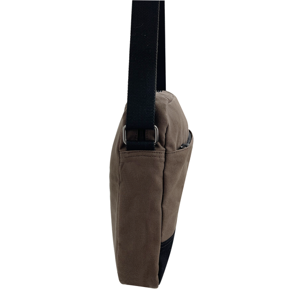 Fib Byron Canvas Laptop Messenger Bag Travel Shoulder Sling Brown Bags