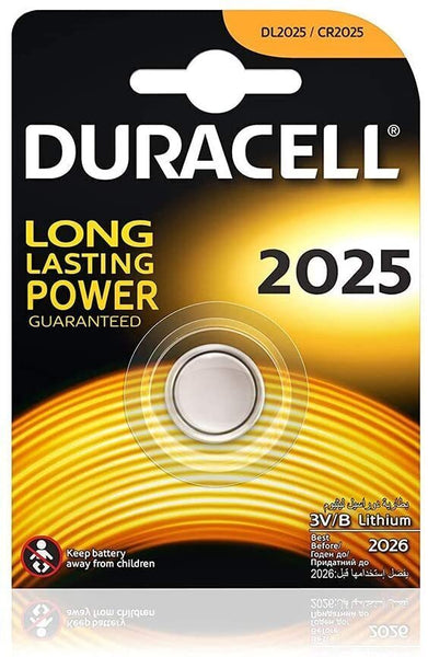 2X Duracell Cr2025 Batteries Lithium 3V Battery Security Single Use Batteries