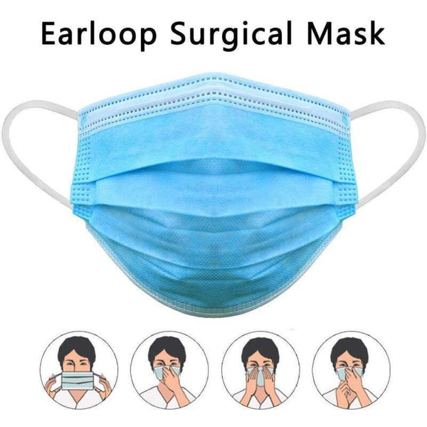 Wurth 50X Disposable Surgical Face Mask Dust Mouth Guard 3 Ply Air Purifying Face Masks