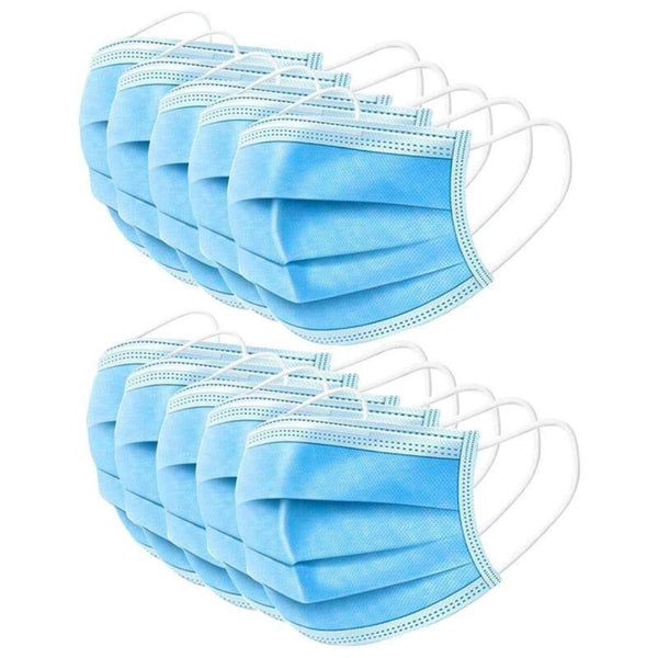 Wurth 50X Disposable Surgical Face Mask Dust Mouth Guard 3 Ply Air Purifying Face Masks