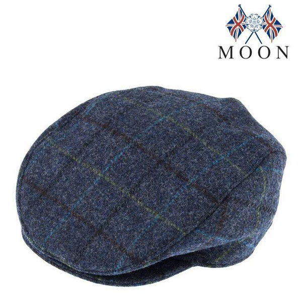 Dents Abraham Moon Tweed Flat Cap Wool Ivy Hat Driving Cabbie Quilted 1 3038 Blue Medium Hats