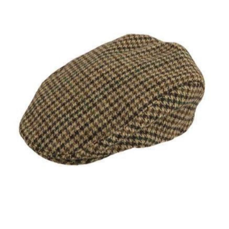 Dents Abraham Moon Tweed Flat Cap Wool Ivy Hat Driving Cabbie Quilted 1 3038 Brown Large Hats