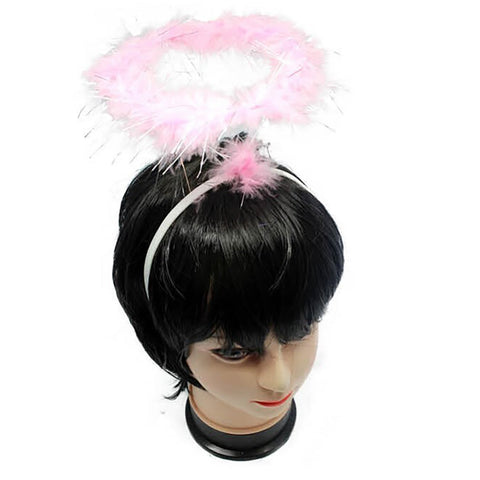 Br Costumes Angel Headband Fairy Halo Hair Hoop Dress Up Party Pink Wigs Facial Hair