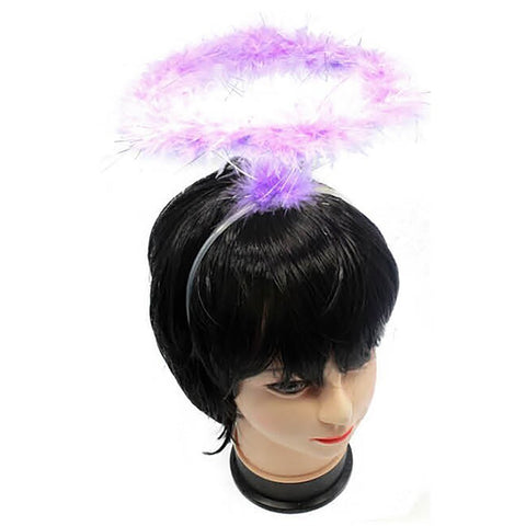 Br Costumes Angel Headband Fairy Halo Hair Hoop Dress Up Party Violet Purple Wigs Facial Hair