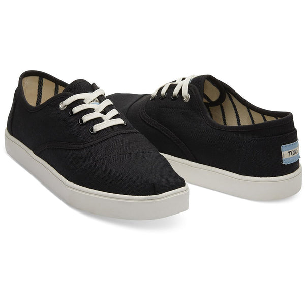 Toms Heritage Mens Canvas Casual Shoes Sneakers Lace Up Low Cut Black Us 9 Athletic Shoes