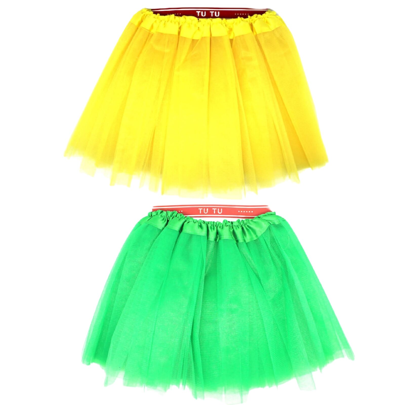 Br Costumes 2X Tulle Ballerina Tutu Small 3 Layer Children's Skirt Yellow & Green Australia Day Skirts