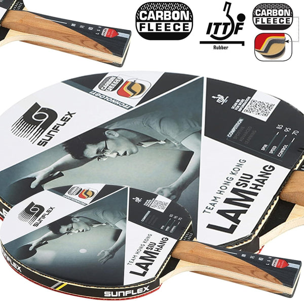 Sunflex Lam Siu Hang Table Tennis Bat Ping Pong Racket Racquet Game Tennis Racket Grips