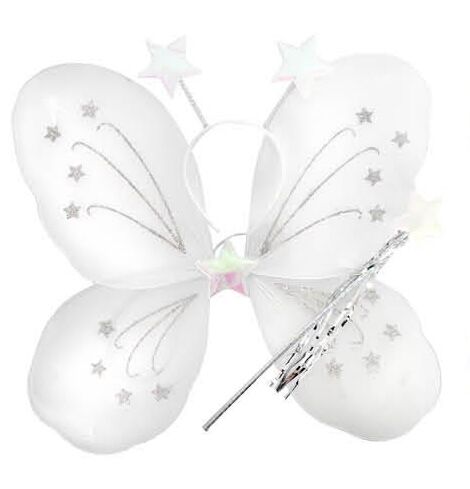 Br Costumes Girls Kids Angel Fairy Butterfly Wing Fancy Princess Dress Up Party Prop White Wings
