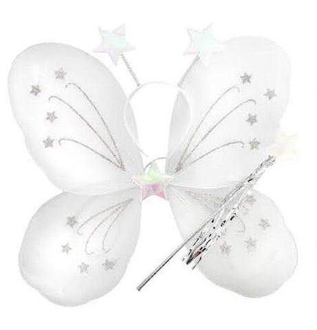 Br Costumes Girls Kids Angel Fairy Butterfly Wing Fancy Princess Dress Up Party Prop White Wings