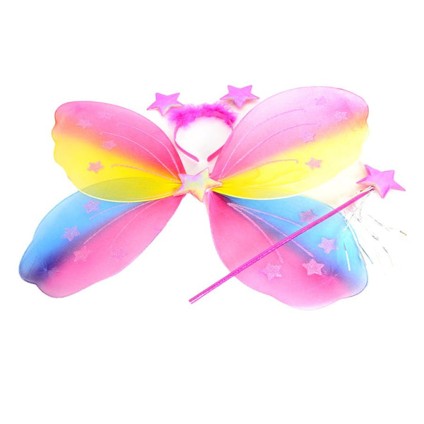 Wings Br Costumes Girls Kids Angel Fairy Butterfly Wing Princess Party Prop Rainbow