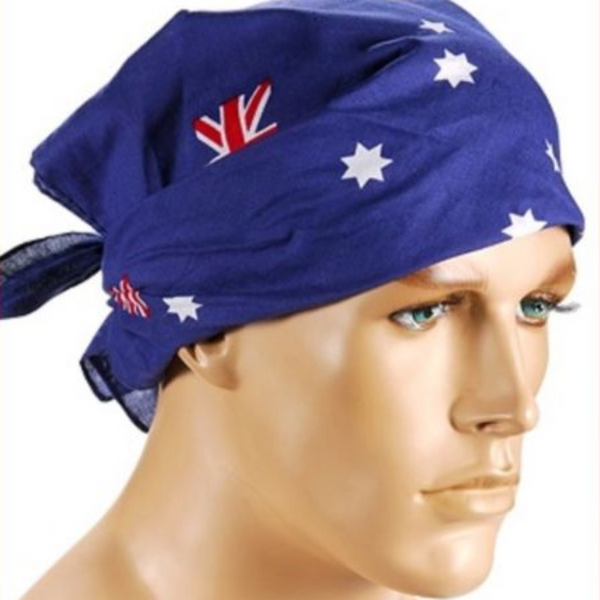Br Costumes Australia Flag Bandana 100% Cotton Head Wrap Bandanna Summer Neck Scarf Scarves