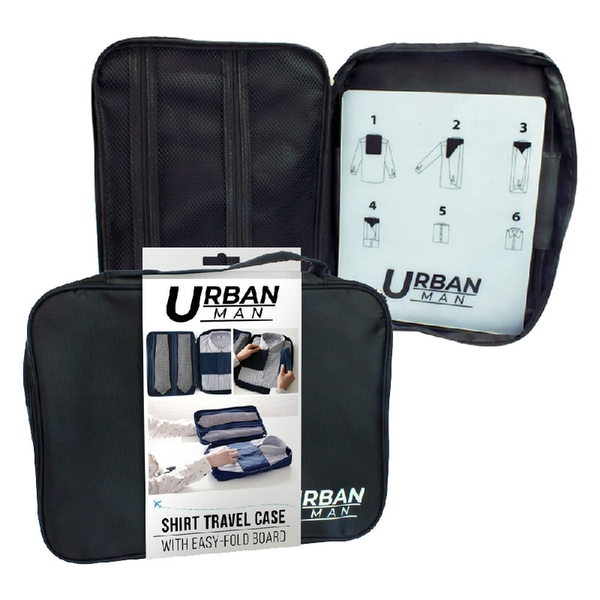 Urban Travel Shirt Organiser Bag Case Pouch W/ Fold Board 36Cm X 26Cm 5Cm In Black Other Travel Accessories