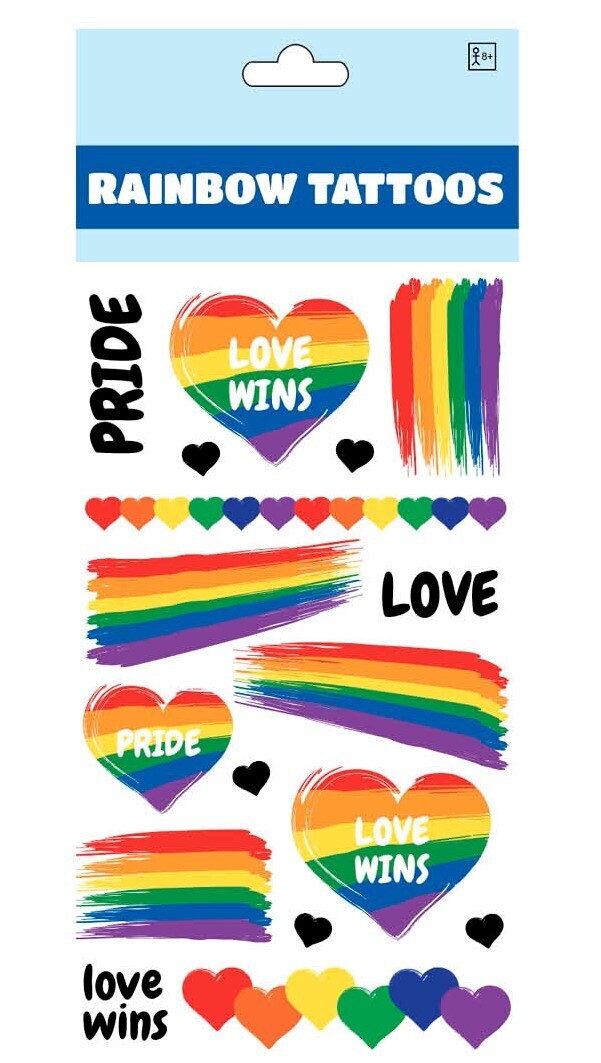 Br Party 17X Rainbow Tattoos Pride Temporary Waterproof Gay Stickers Mardi Gras Press On Tattoos